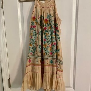 Racer back embroidered Akemi + Kin dress from Anthropologie.